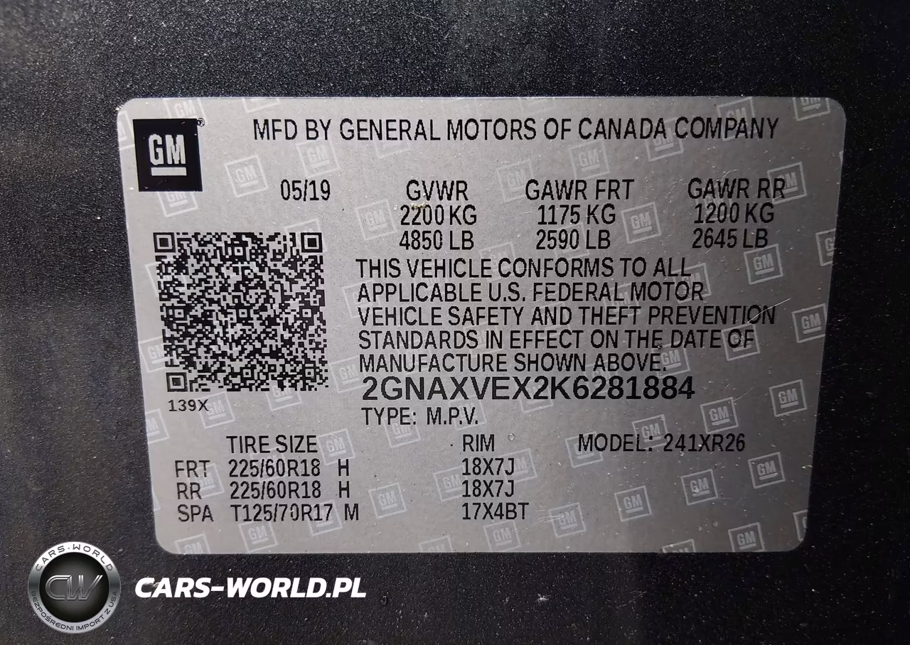 2019 Chevrolet Equinox Lt VIN:2GNAXVEX2K6281884 - 9