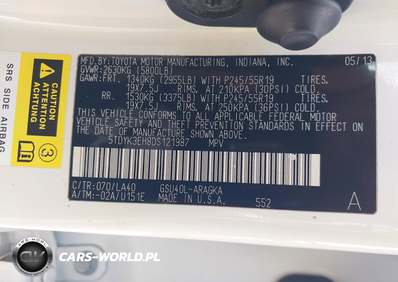 2013 Toyota Highlander Limited V6 VIN:5TDYK3EH8DS121987 - 9