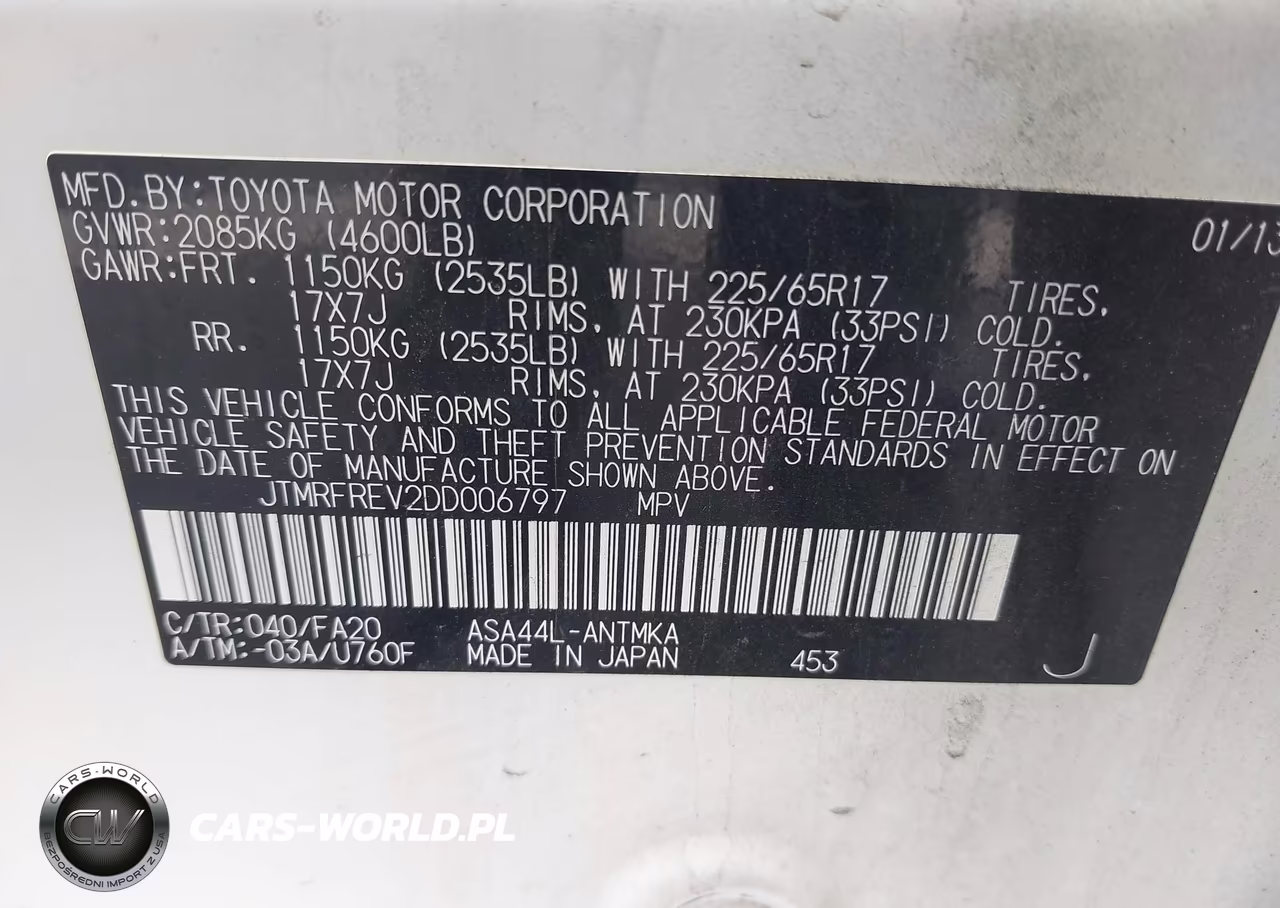 2013 Toyota Rav4 Xle VIN:JTMRFREV2DD006797 - 9