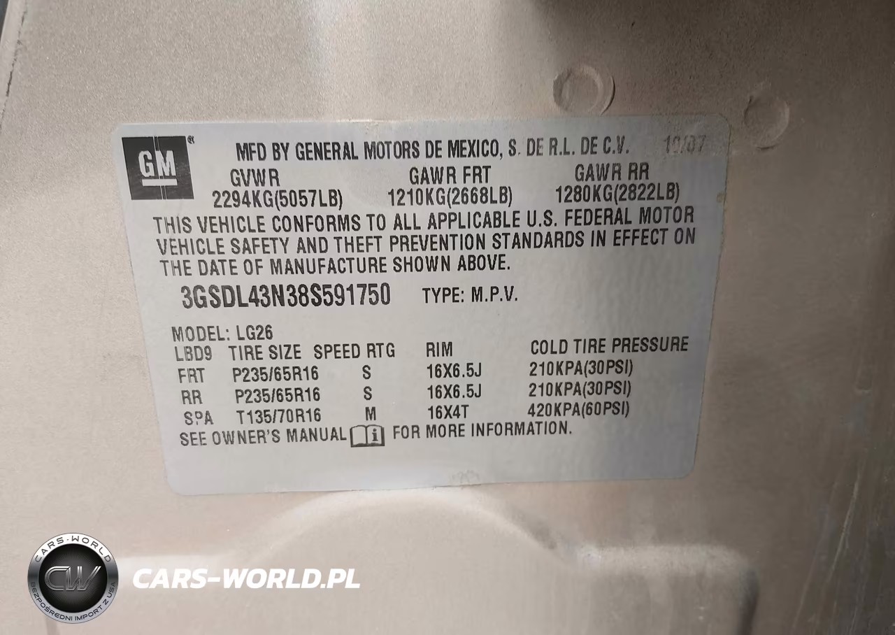 2008 Saturn Vue V6 Xe VIN:3GSDL43N38S591750 - 9