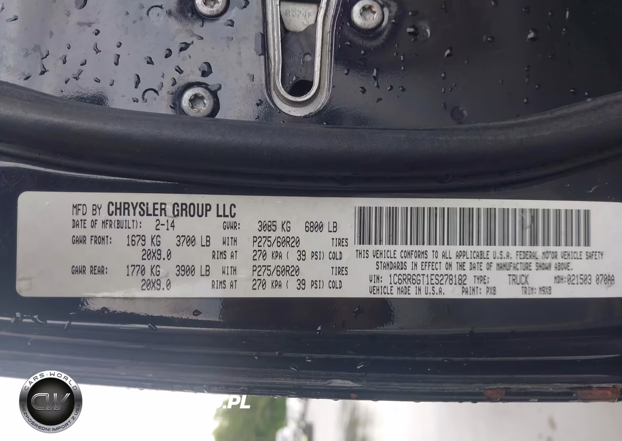 2014 Ram 1500 Big Horn VIN:1C6RR6GT1ES278182 - 9