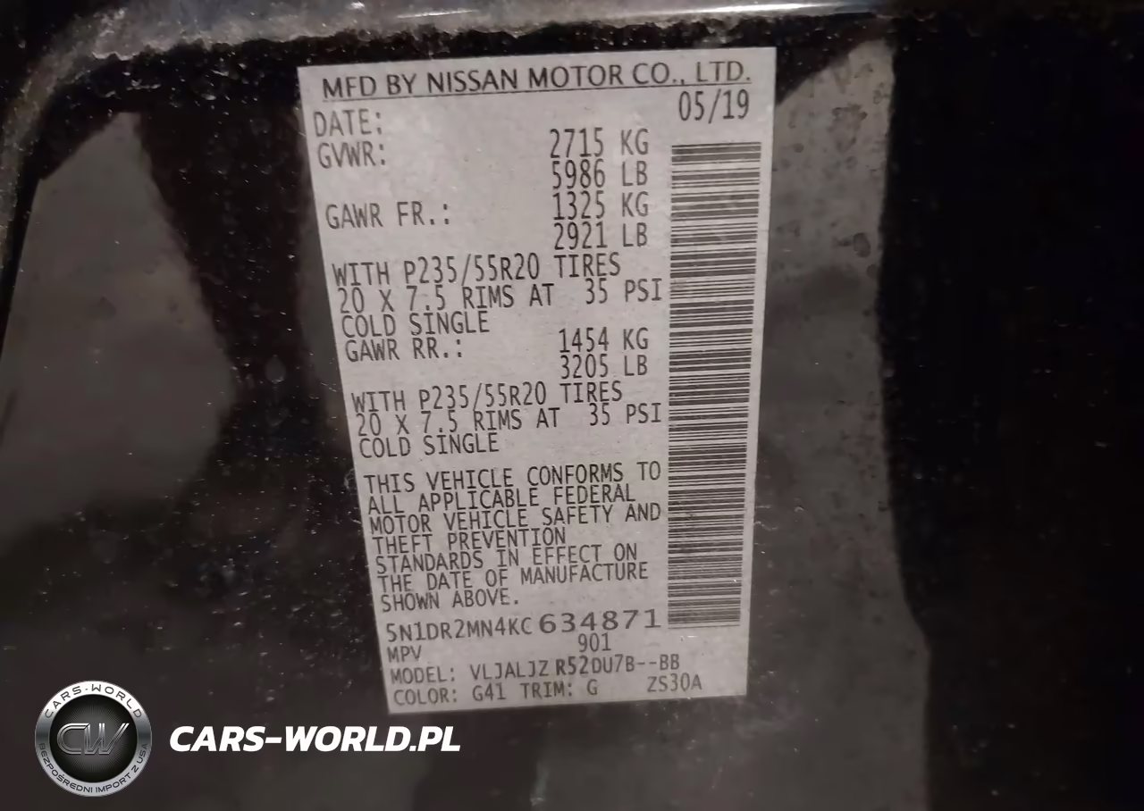 2019 Nissan Pathfinder Platinum VIN:5N1DR2MN4KC634871 - 9