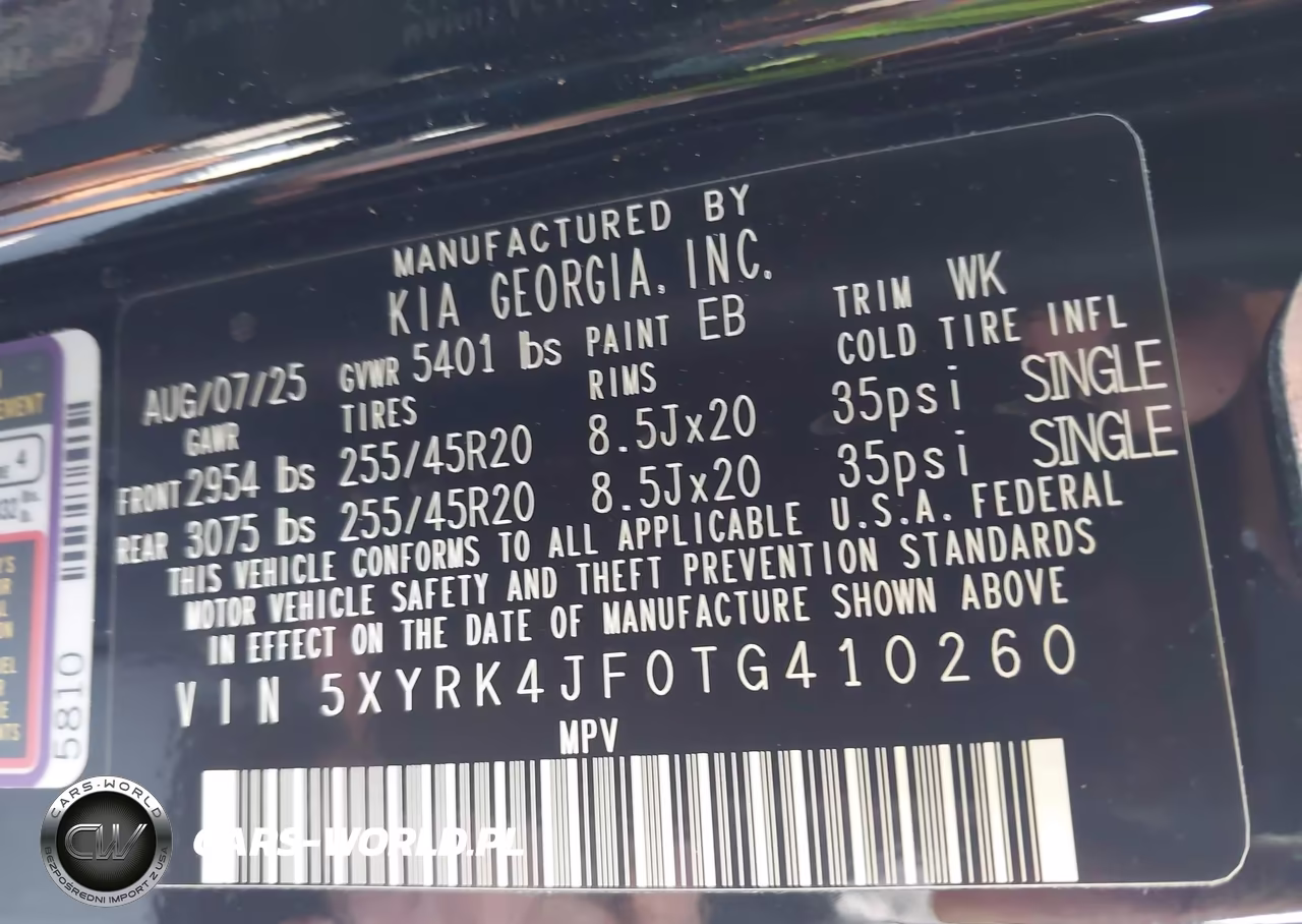 2026 Kia Sorento Sx VIN:5XYRK4JF0TG410260 - 9