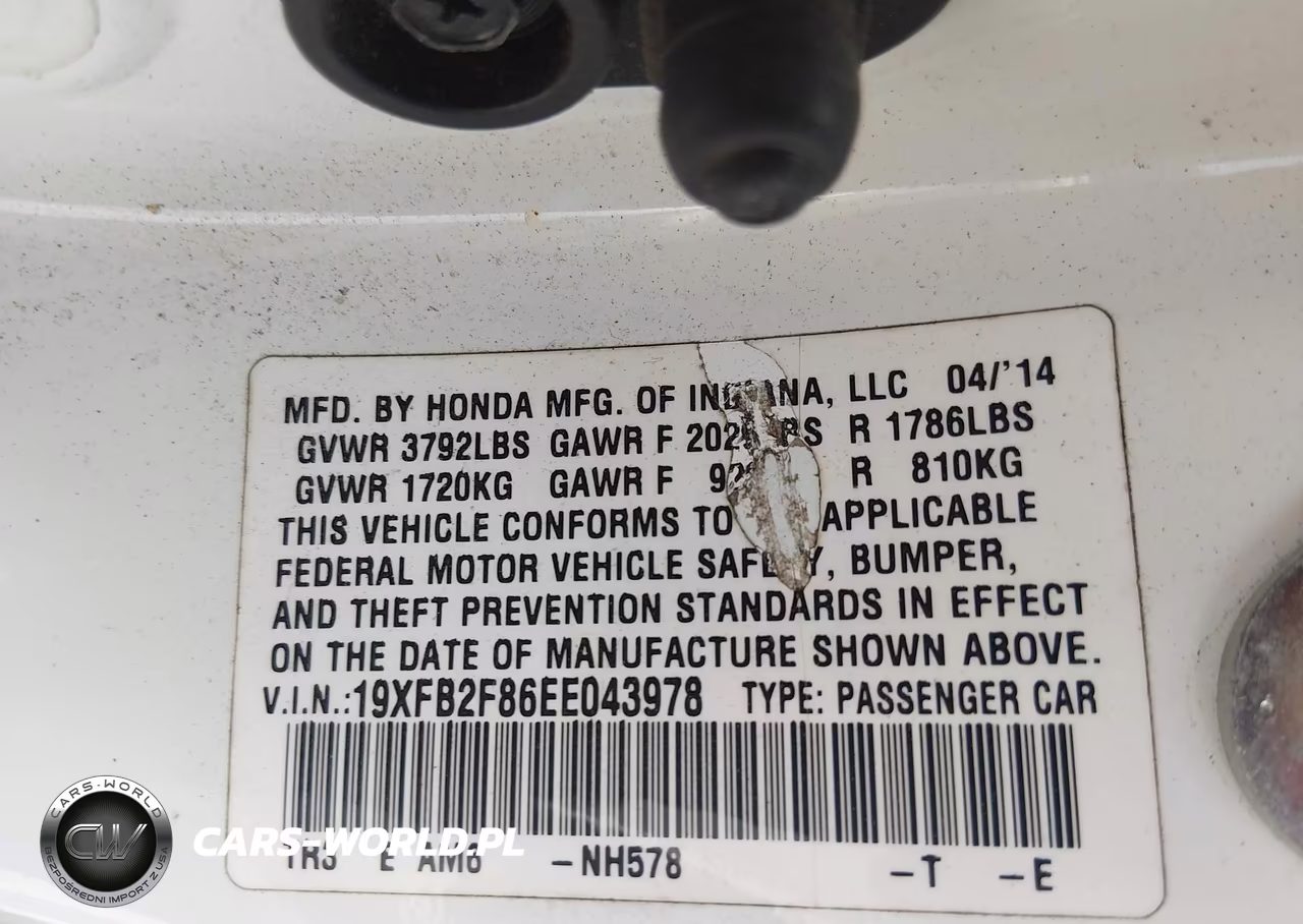 2014 Honda Civic Ex VIN:19XFB2F86EE043978 - 9