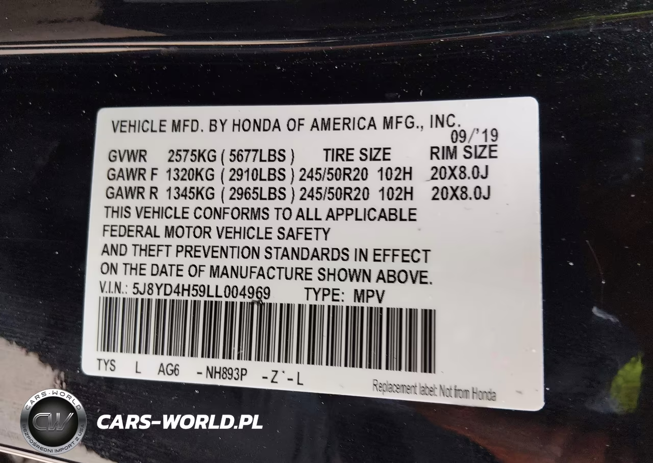 2020 Acura Mdx Technology Package VIN:5J8YD4H59LL004969 - 9