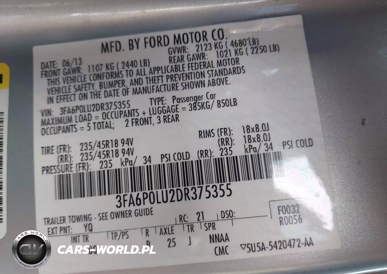 2013 Ford Fusion Hybrid Se VIN:3FA6P0LU2DR375355 - 9