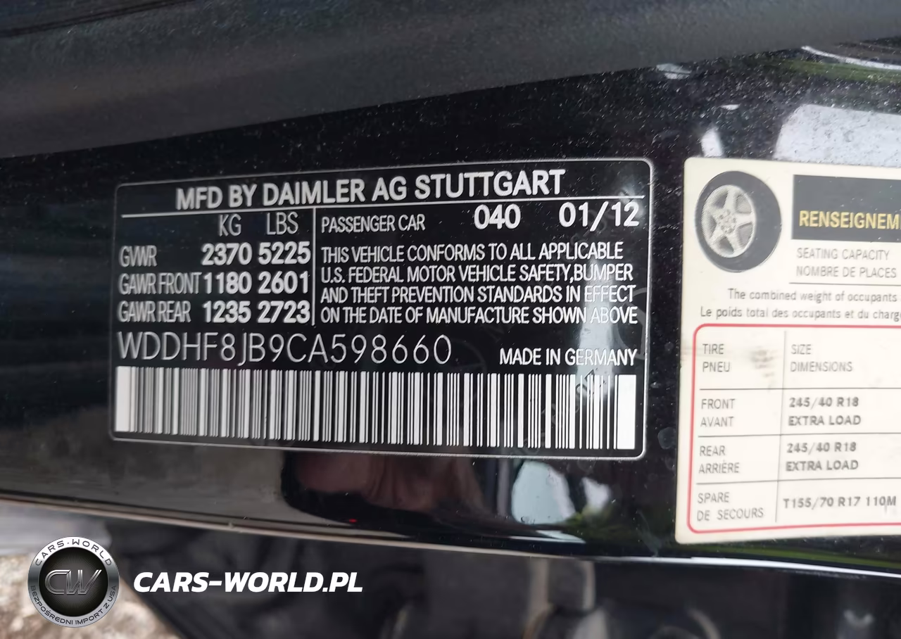 2012 Mercedes-Benz E 350 4Matic VIN:WDDHF8JB9CA598660 - 9