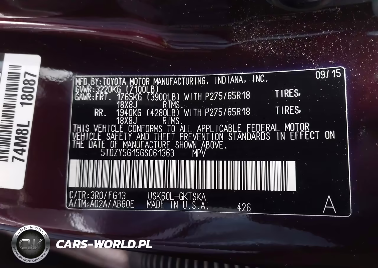 2016 Toyota Sequoia Sr5 5.7L V8 VIN:5TDZY5G15GS061363 - 9