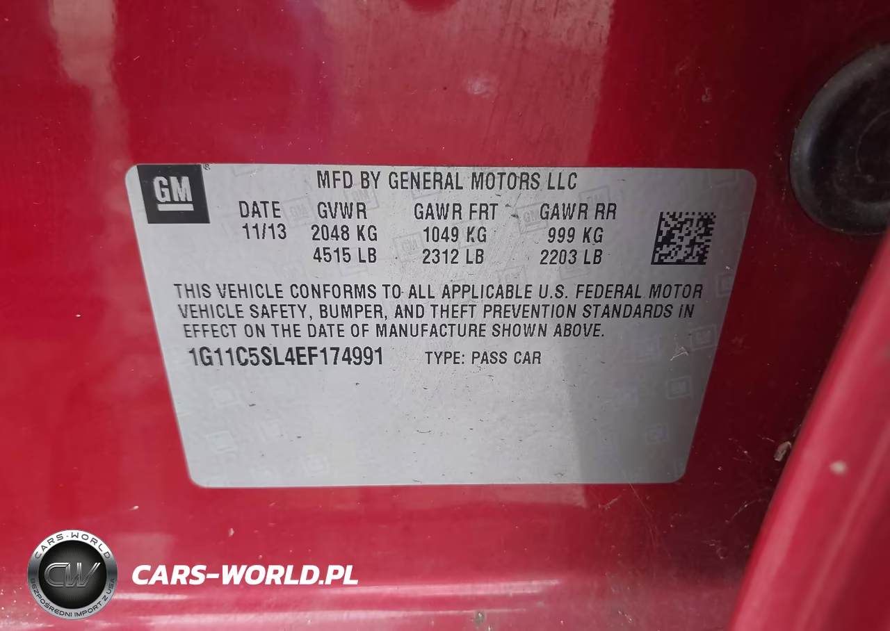 2014 Chevrolet Malibu 1Lt VIN:1G11C5SL4EF174991 - 9