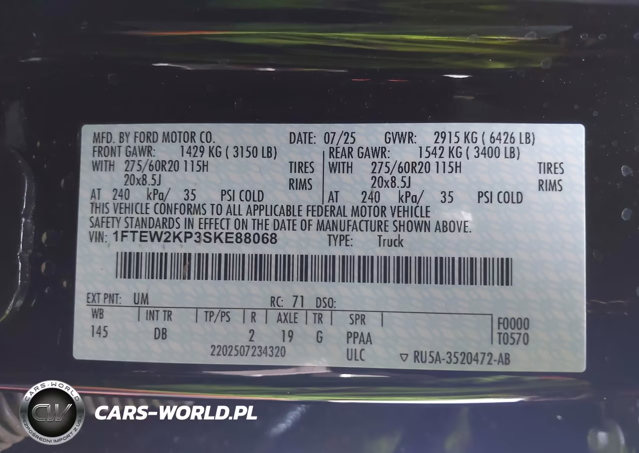 2025 Ford F-150 Stx VIN:1FTEW2KP3SKE88068 - 9