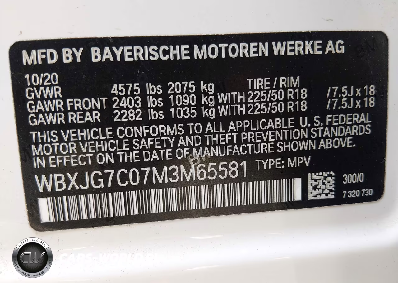 2021 BMW X1 Sdrive28I VIN:WBXJG7C07M3M65581 - 9
