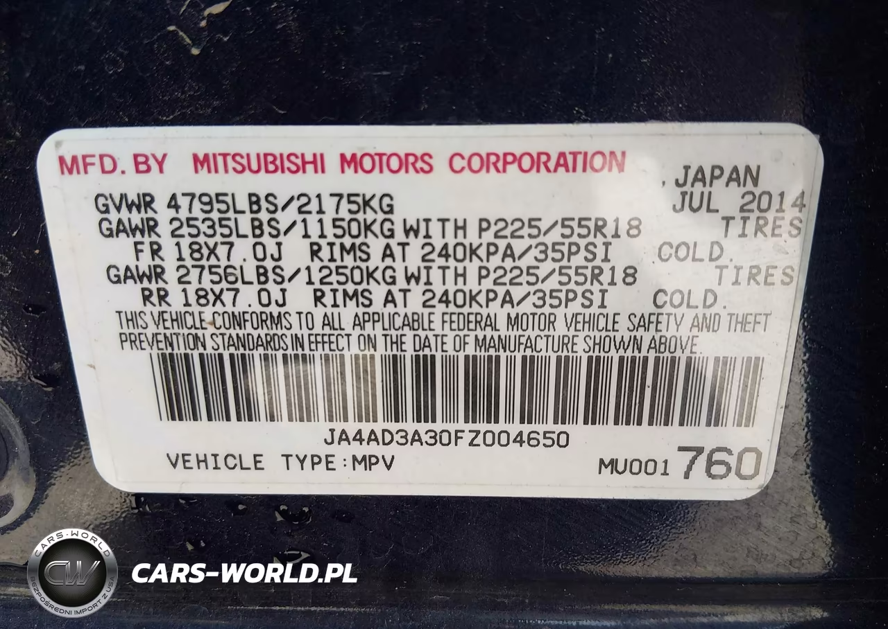 2015 Mitsubishi Outlander Se VIN:JA4AD3A30FZ004650 - 9