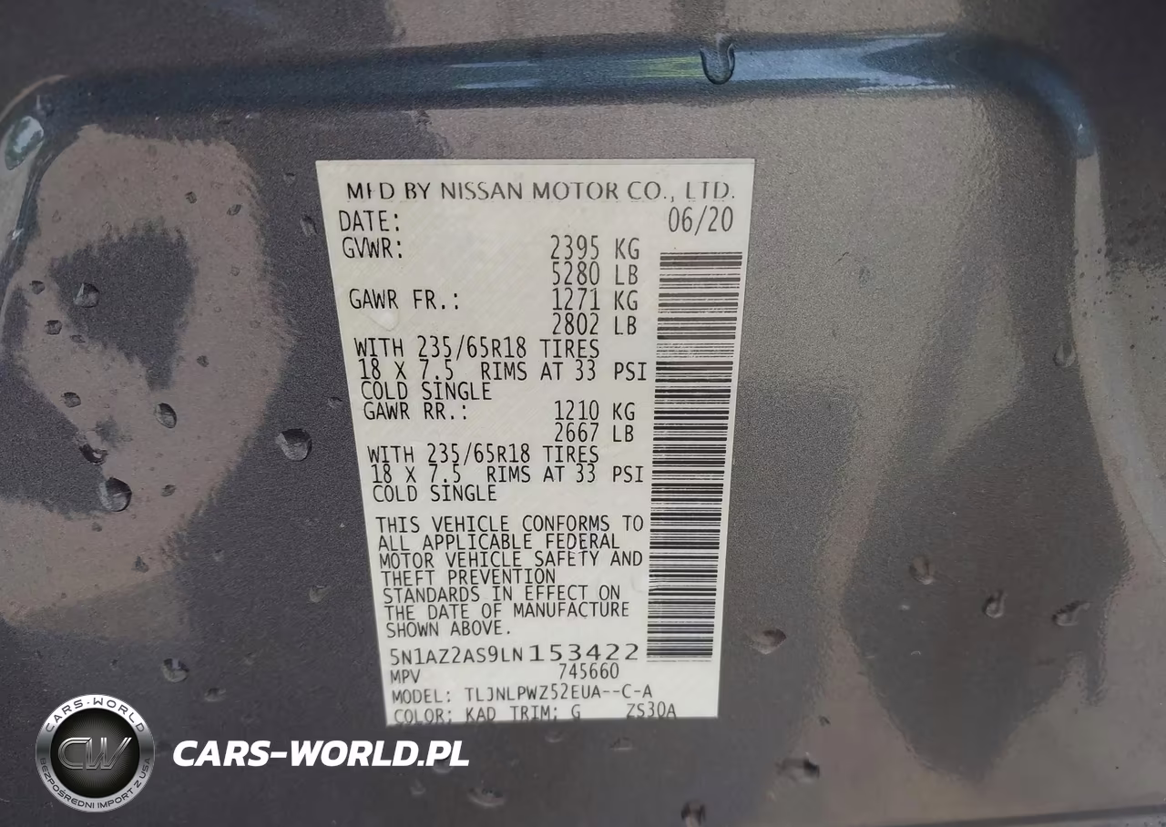2020 Nissan Murano S Intelligent Awd VIN:5N1AZ2AS9LN153422 - 9