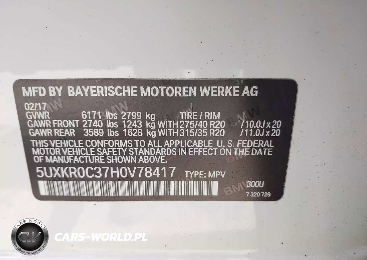 2017 BMW X5 xDrive35I VIN:5UXKR0C37H0V78417 - 9