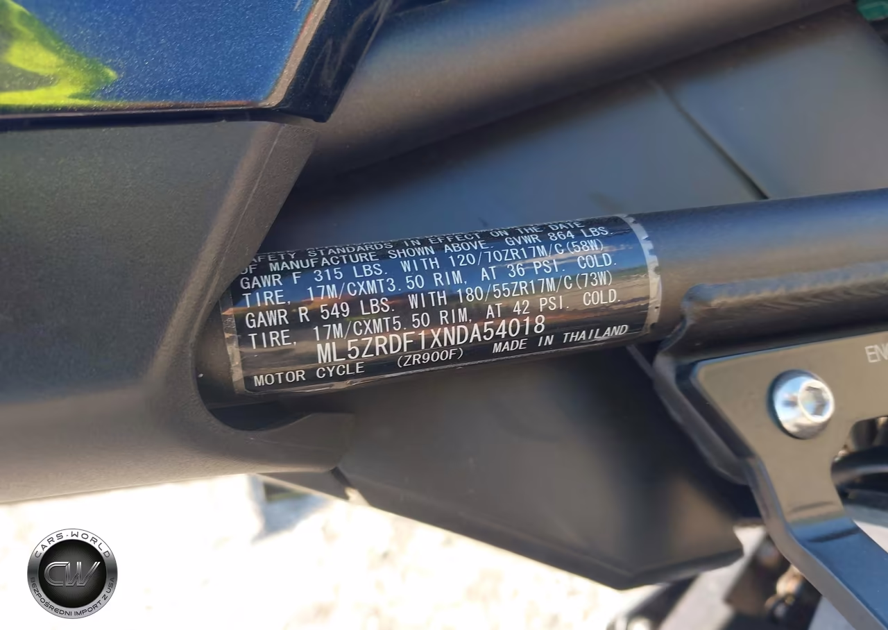 2022 Kawasaki Zr900 F VIN:ML5ZRDF1XNDA54018 - 10