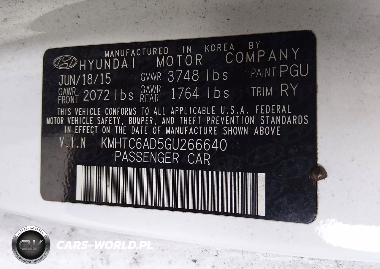 2016 Hyundai Veloster VIN:KMHTC6AD5GU266640 - 9