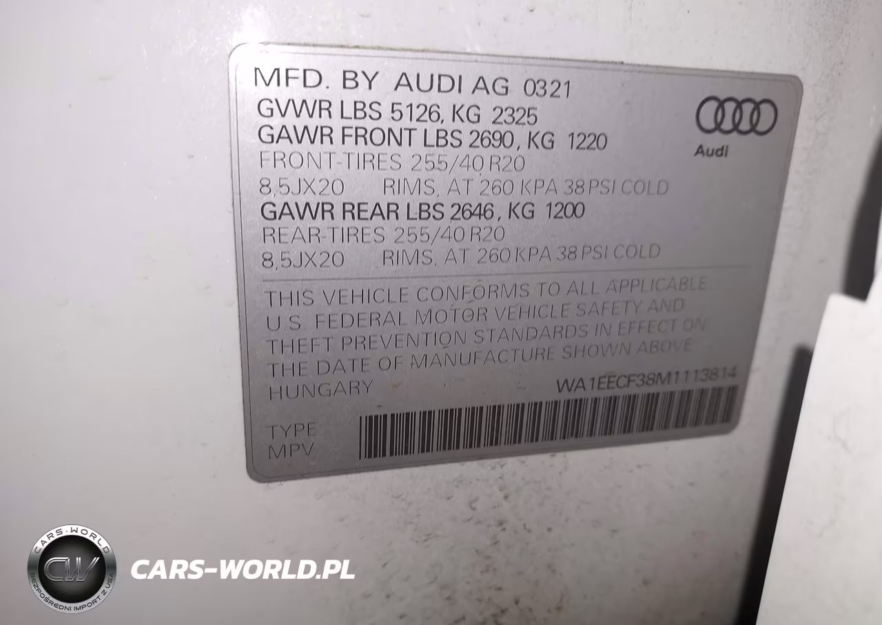 2021 Audi Q3 Premium Plus 45 Tfsi S Line Quattro Tiptronic VIN:WA1EECF38M1113814 - 9