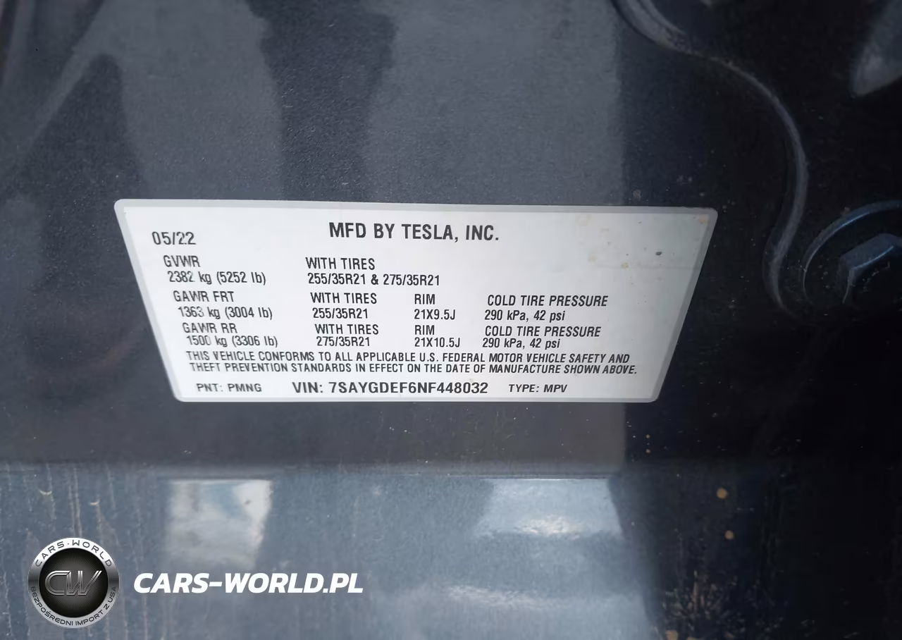 2022 Tesla Model Y Performance Dual Motor All-Wheel Drive VIN:7SAYGDEF6NF448032 - 9