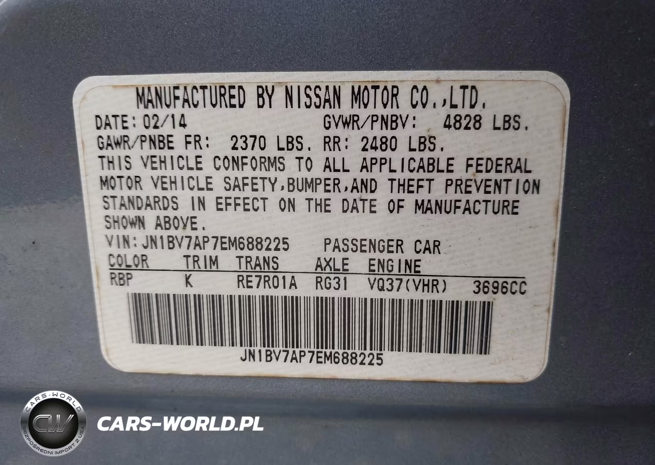2014 Infiniti Q50 Premium VIN:JN1BV7AP7EM688225 - 9