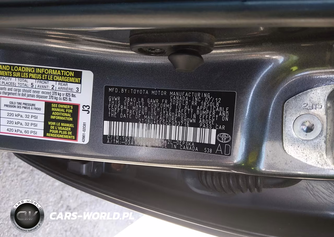 2012 Toyota Corolla S VIN:2T1BU4EE5CC903716 - 9