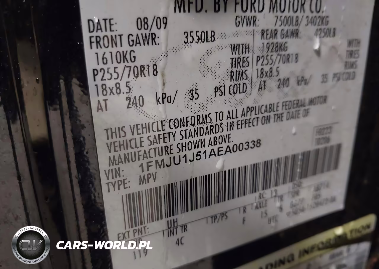 2010 Ford Expedition Eddie Bauer-King Ranch VIN:1FMJU1J51AEA00338 - 9