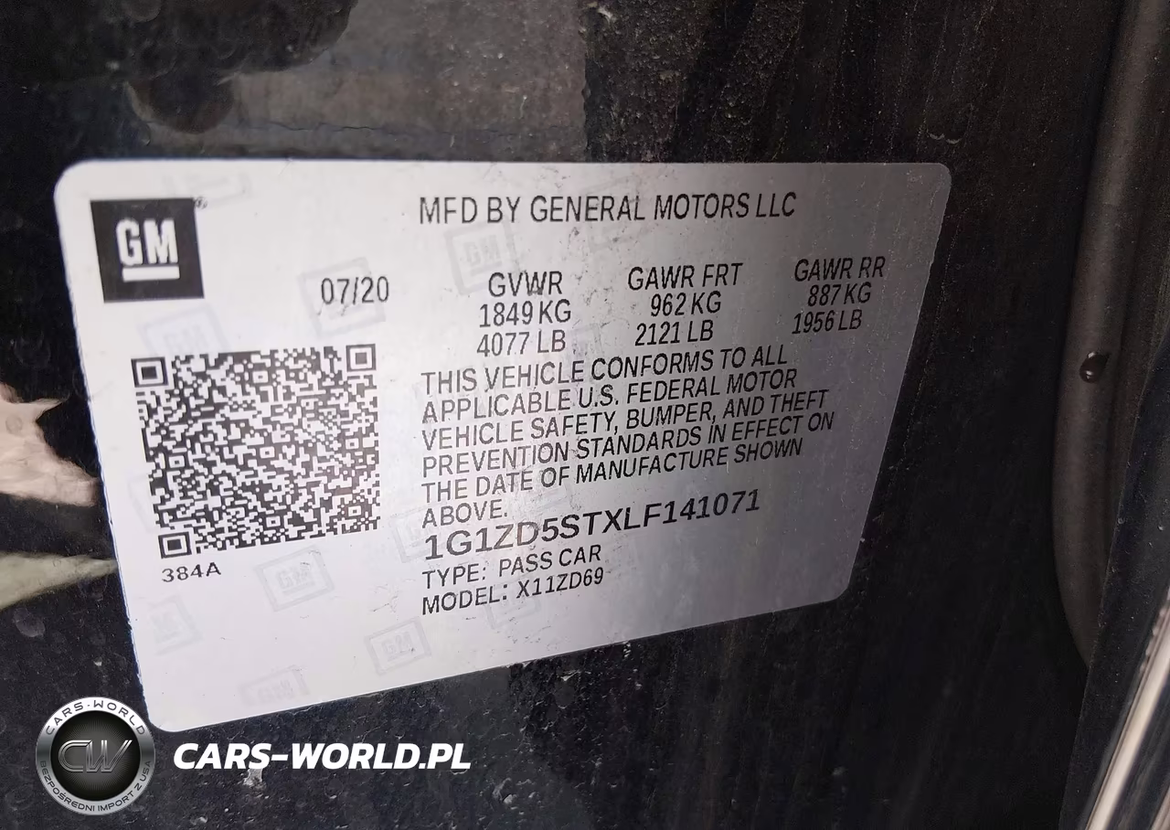 2020 Chevrolet Malibu Fwd Lt VIN:1G1ZD5STXLF141071 - 9