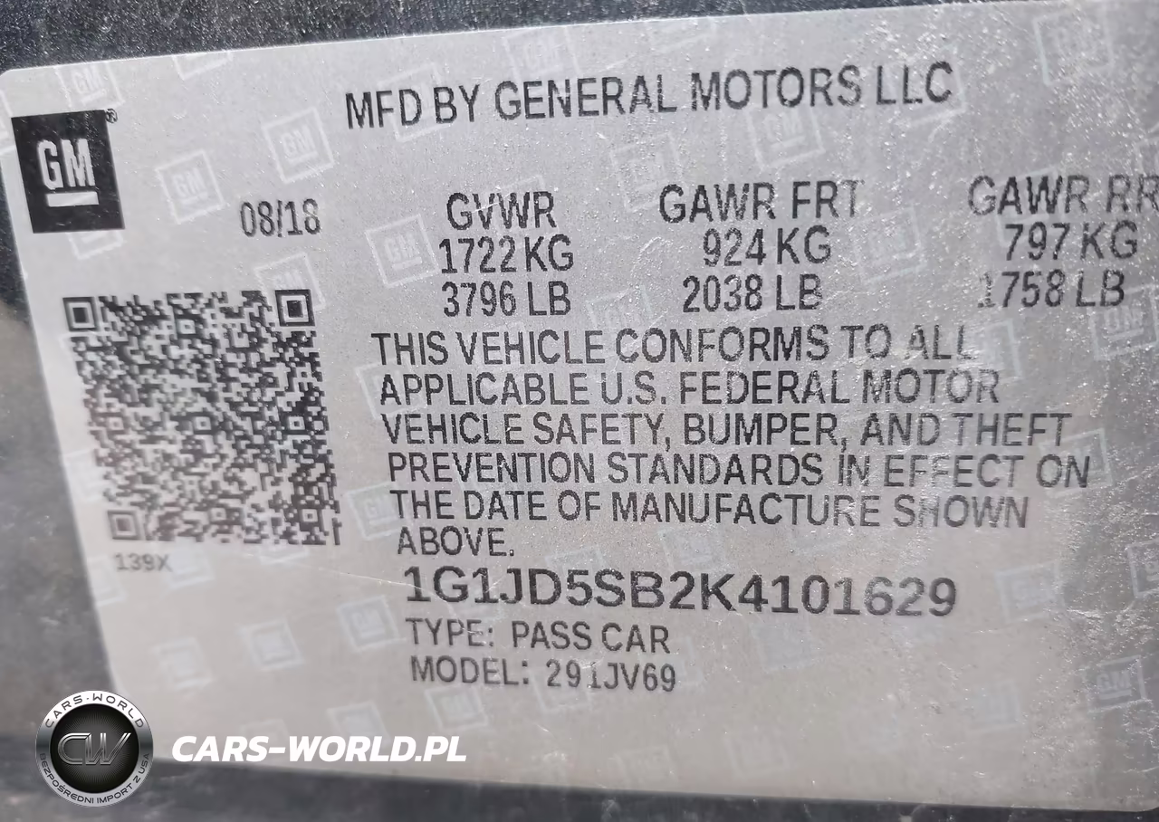2019 Chevrolet Sonic Lt Auto VIN:1G1JD5SB2K4101629 - 9