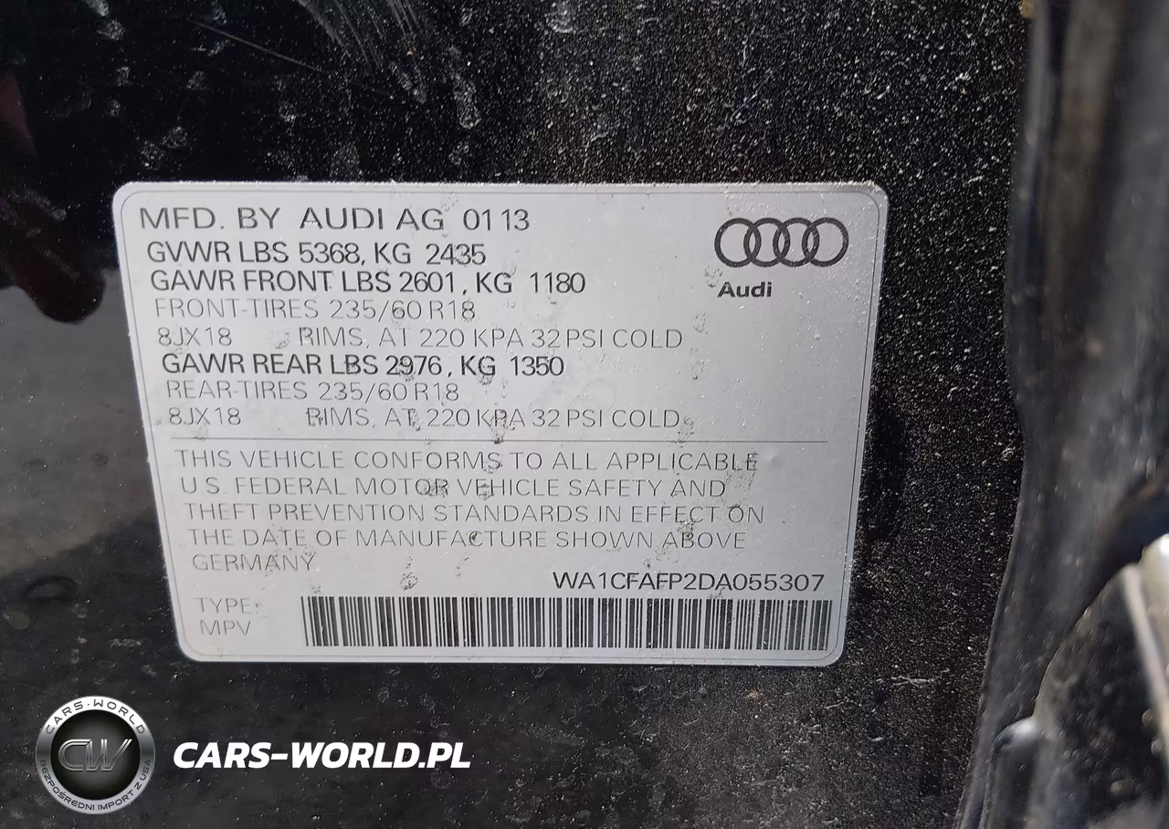 2013 Audi Q5 2.0T Premium VIN:WA1CFAFP2DA055307 - 9