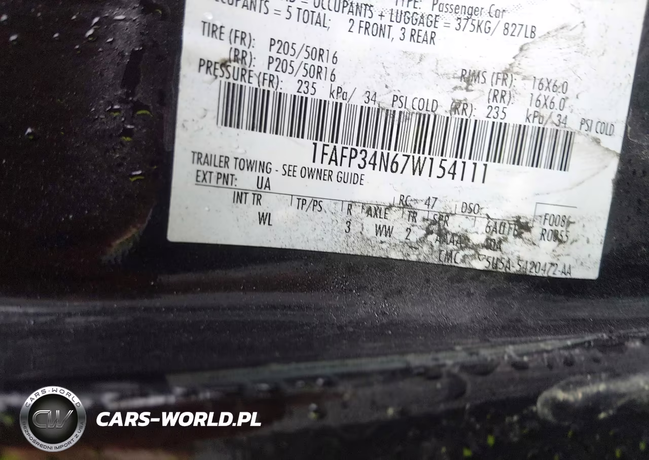 2007 Ford Focus S-Se-Ses VIN:1FAFP34N67W154111 - 9