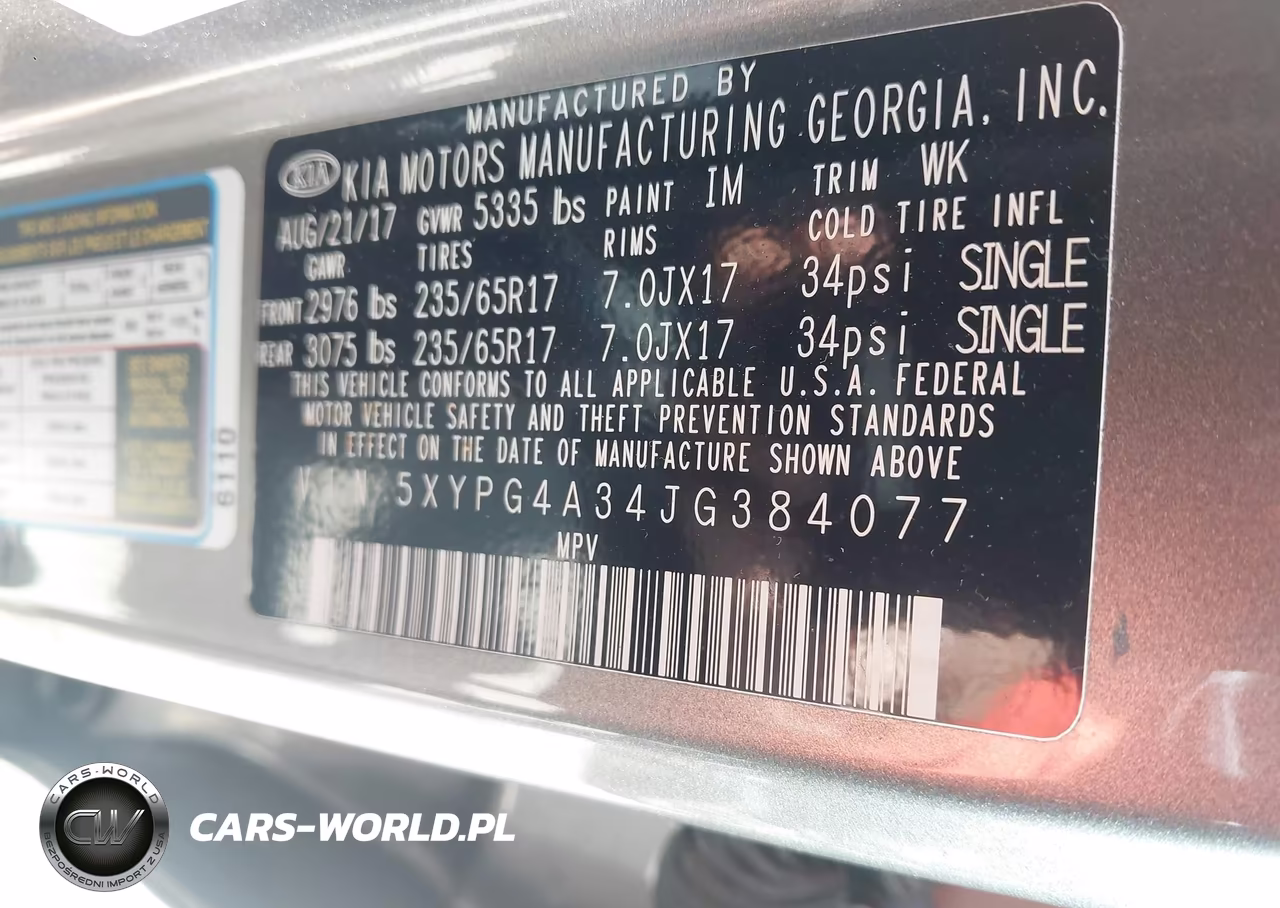 2018 Kia Sorento 2.4L Lx VIN:5XYPG4A34JG384077 - 9