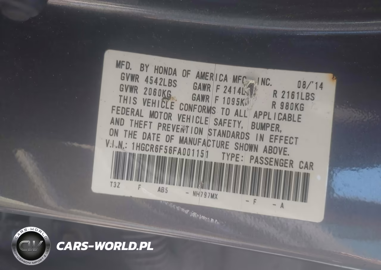 2015 Honda Accord Hybrid Ex-L VIN:1HGCR6F56FA001151 - 9