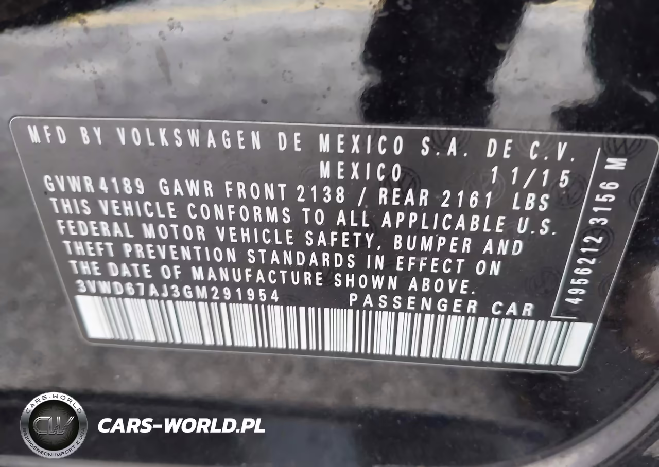 2016 Volkswagen Jetta 1.4T Se VIN:3VWD67AJ3GM291954 - 9