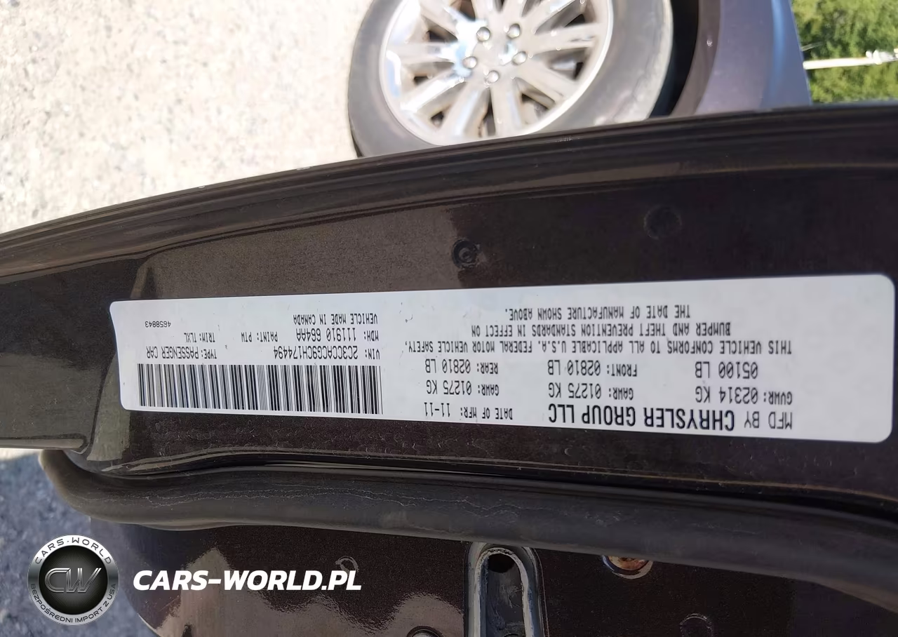 2012 Chrysler 300 Limited VIN:2C3CCACG9CH174494 - 9