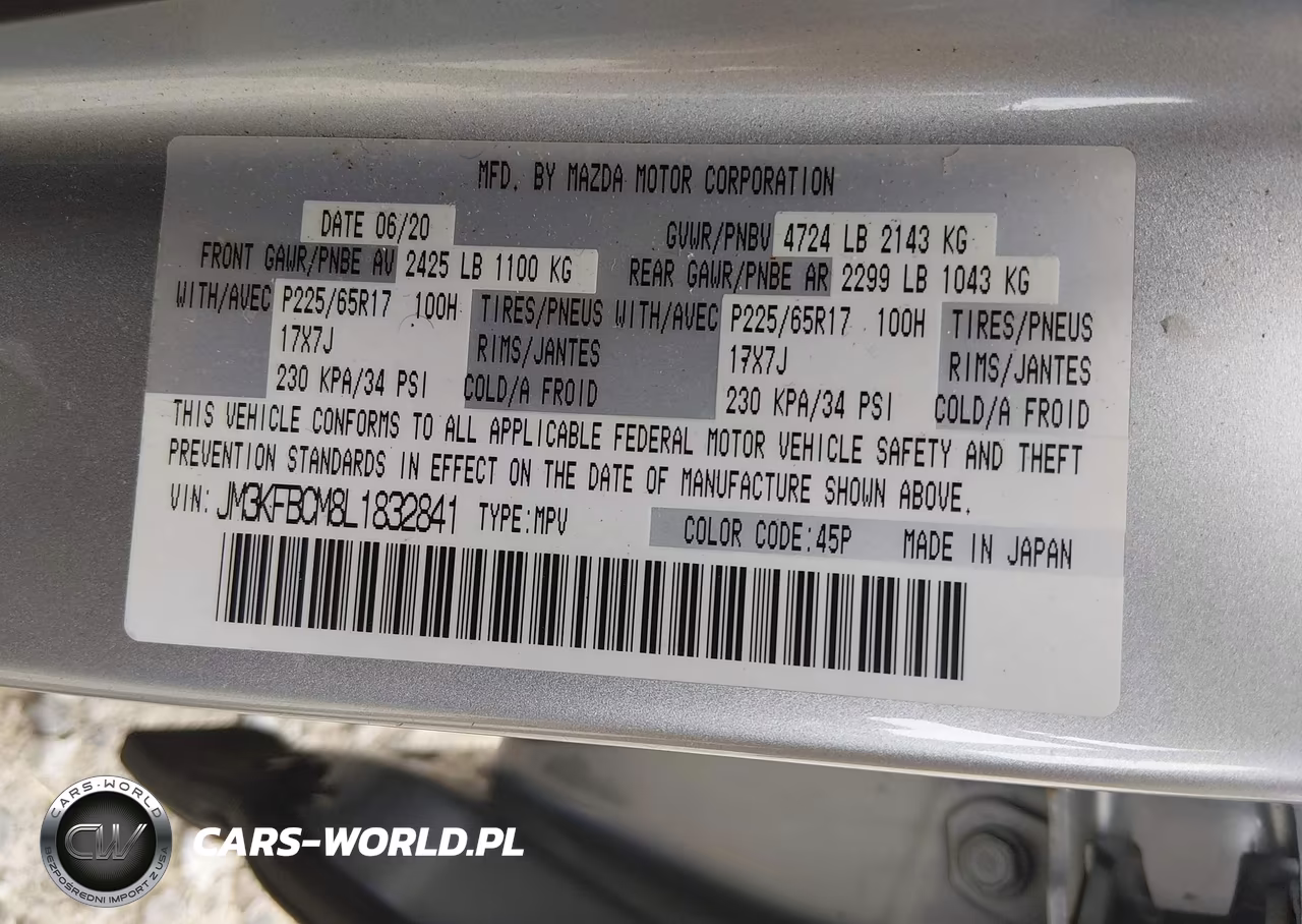 2020 Mazda Cx-5 Touring VIN:JM3KFBCM8L1832841 - 9