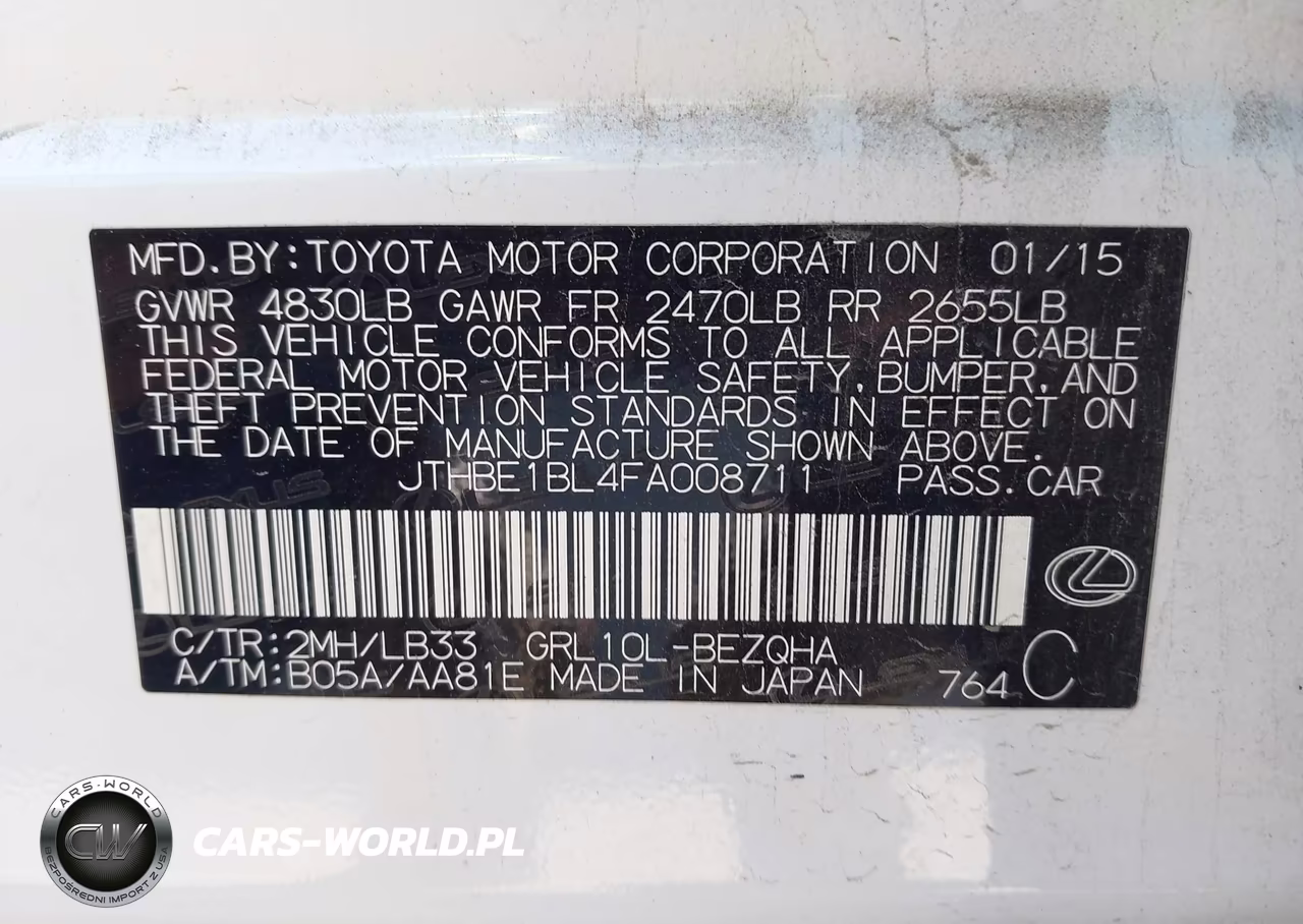 2015 Lexus Gs 350 Crafted Line VIN:JTHBE1BL4FA008711 - 9