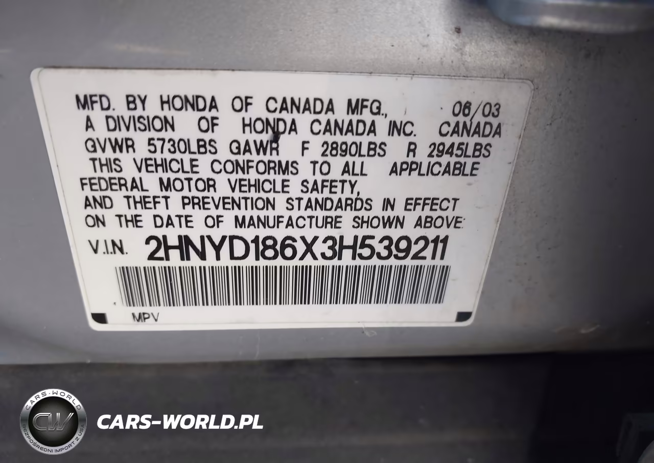 2003 Acura Mdx VIN:2HNYD186X3H539211 - 9