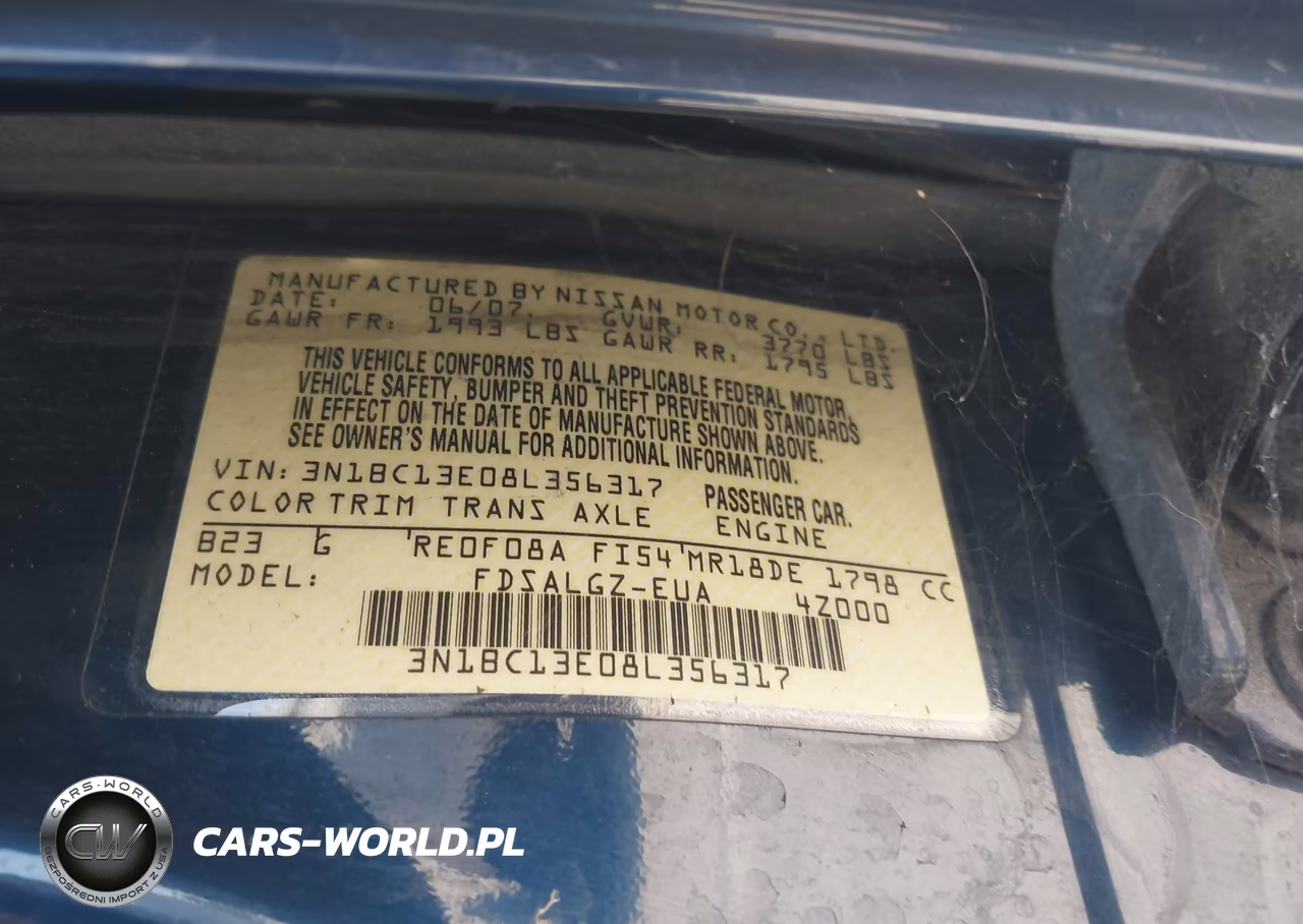 2008 Nissan Versa 1.8 Sl VIN:3N1BC13E08L356317 - 9