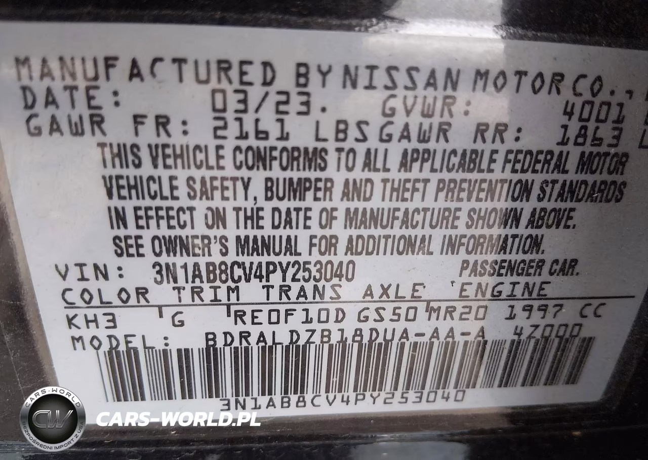 2023 Nissan Sentra Sv Xtronic Cvt VIN:3N1AB8CV4PY253040 - 9
