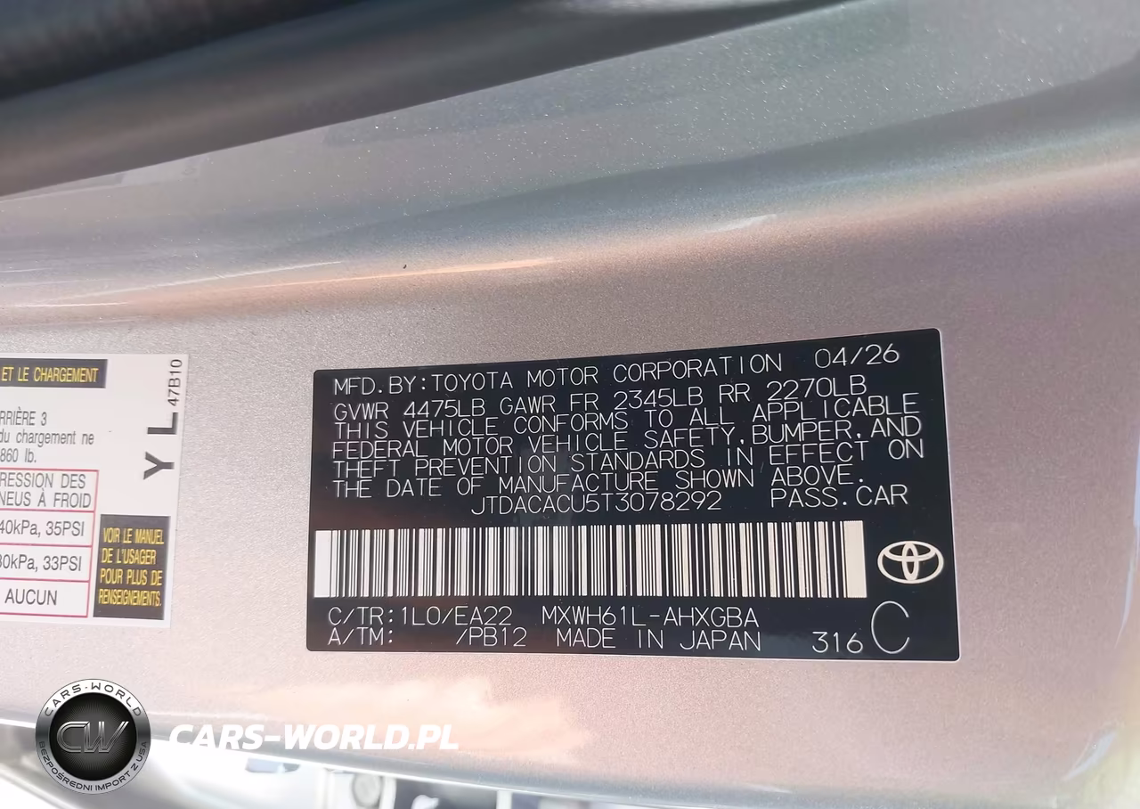 2026 Toyota Prius Plug-In Hybrid Xse VIN:JTDACACU5T3078292 - 9