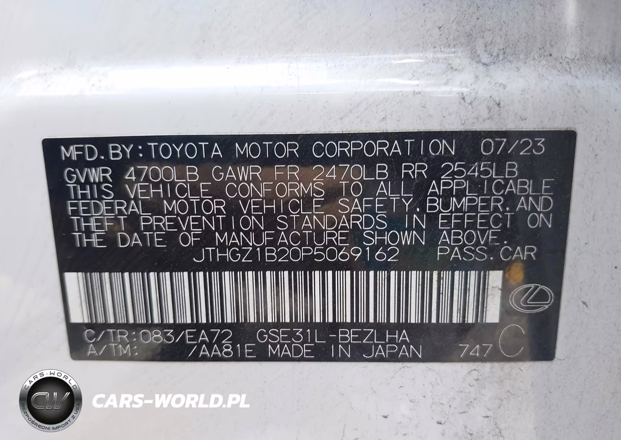 2023 Lexus Is 350 F Sport VIN:JTHGZ1B20P5069162 - 9