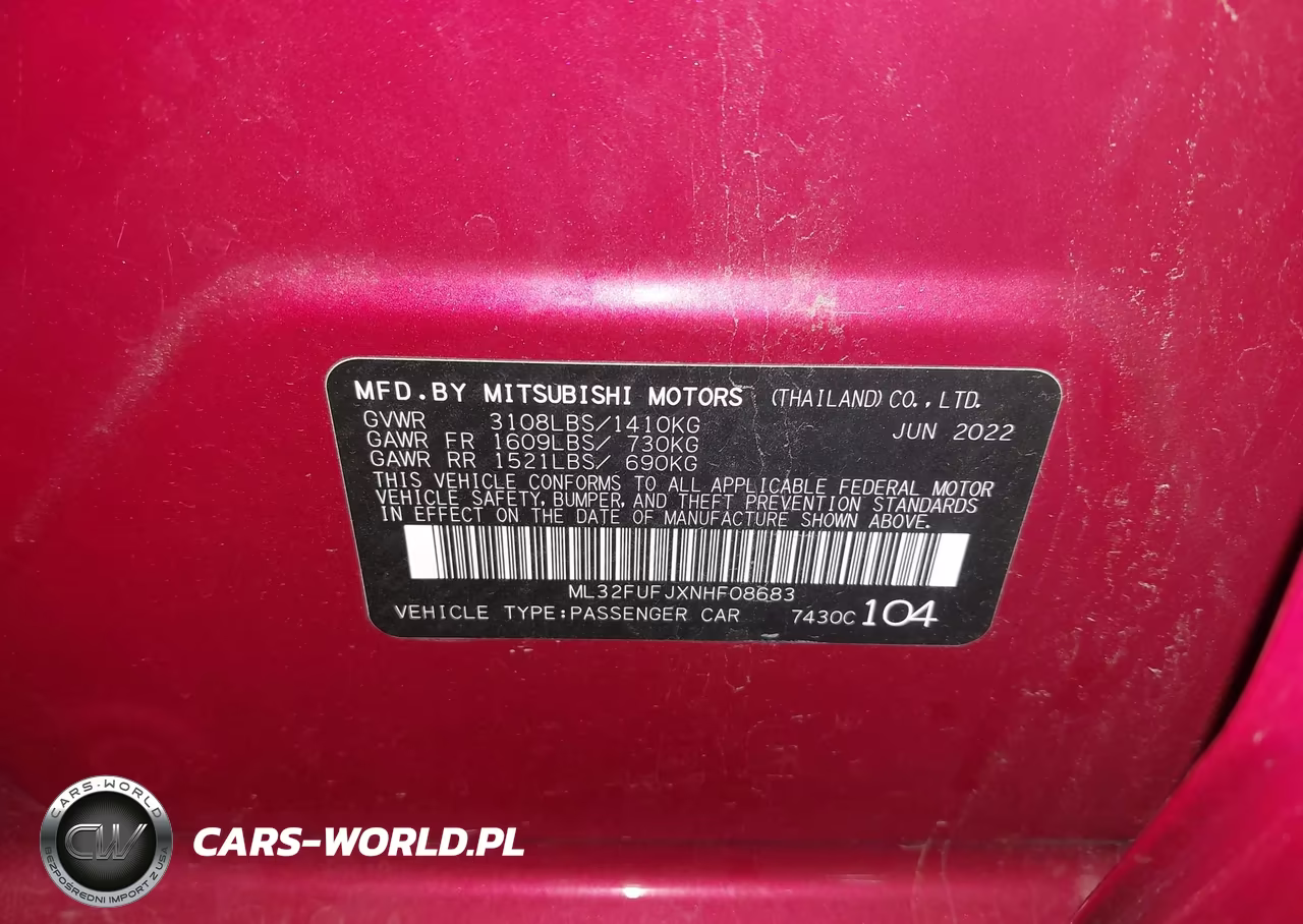 2022 Mitsubishi Mirage G4 Black Edition-Es-Le VIN:ML32FUFJXNHF08683 - 9