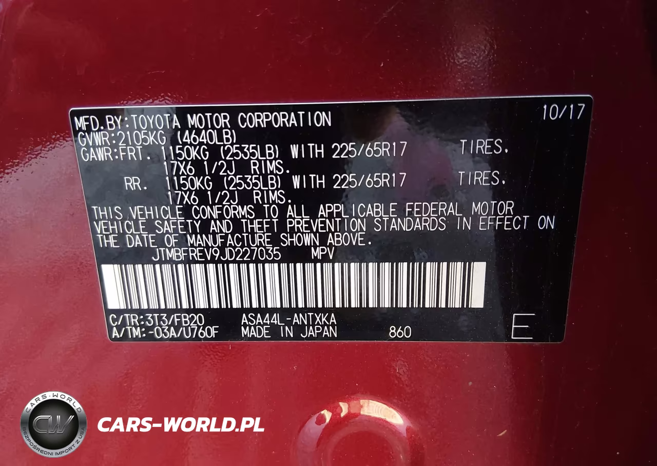 2018 Toyota Rav4 Le VIN:JTMBFREV9JD227035 - 9