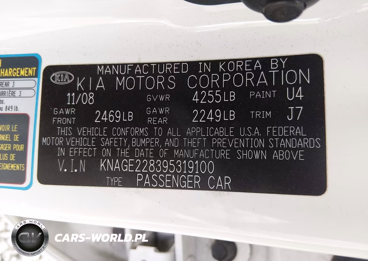 2009 Kia Optima Ex VIN:KNAGE228395319100 - 9