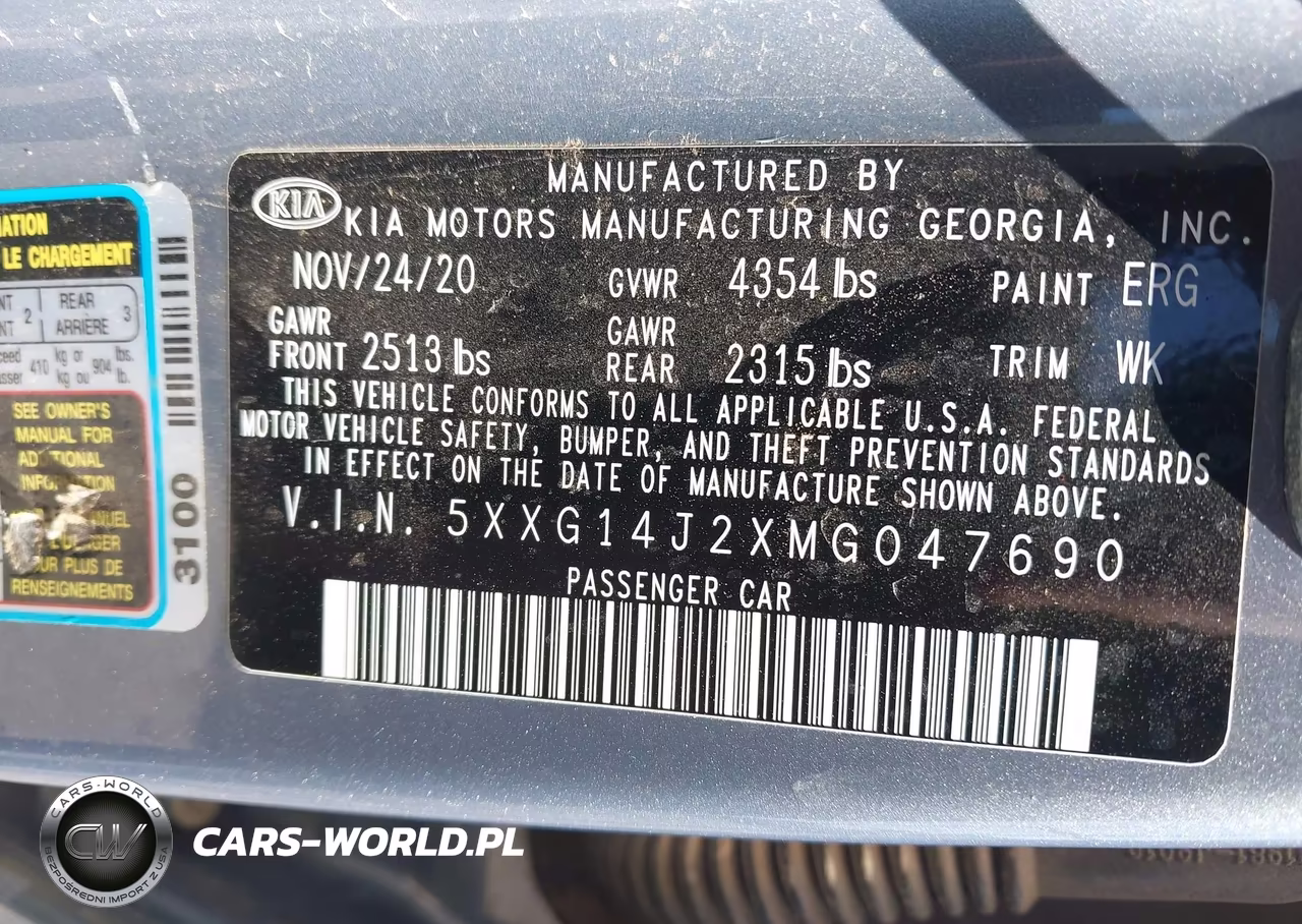 2021 Kia K5 Lxs VIN:5XXG14J2XMG047690 - 9