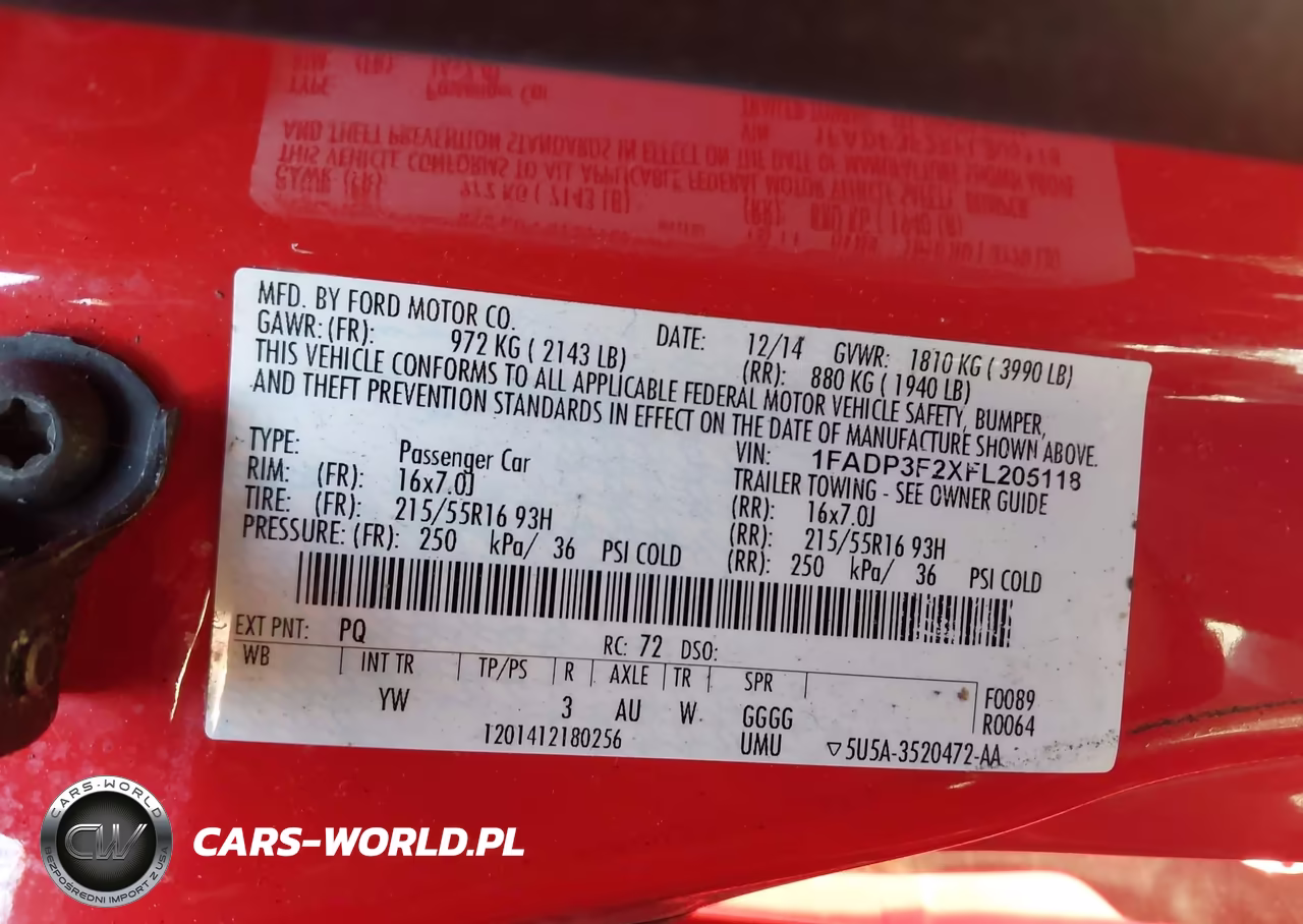 2015 Ford Focus Se VIN:1FADP3F2XFL205118 - 9