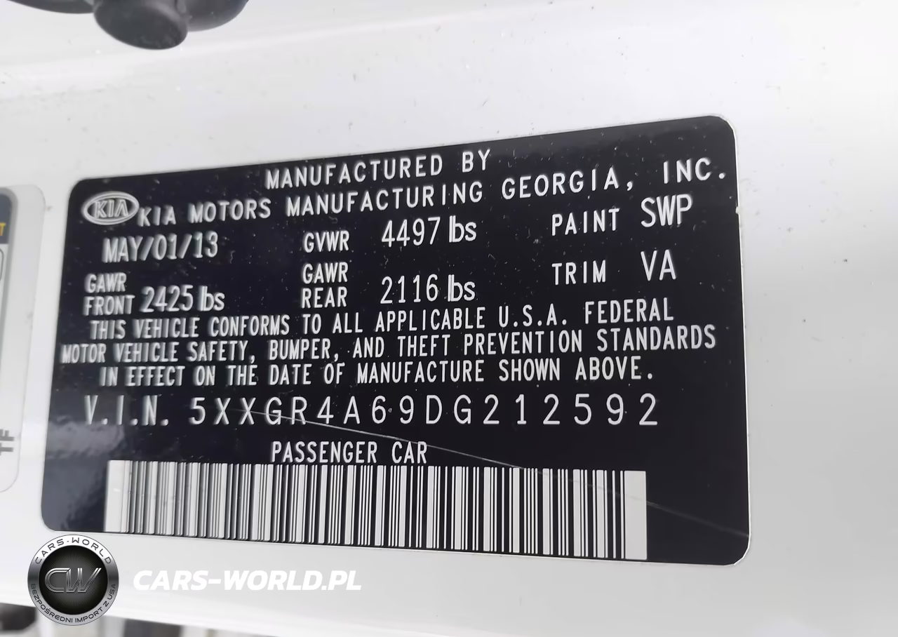 2013 Kia Optima Sx VIN:5XXGR4A69DG212592 - 9