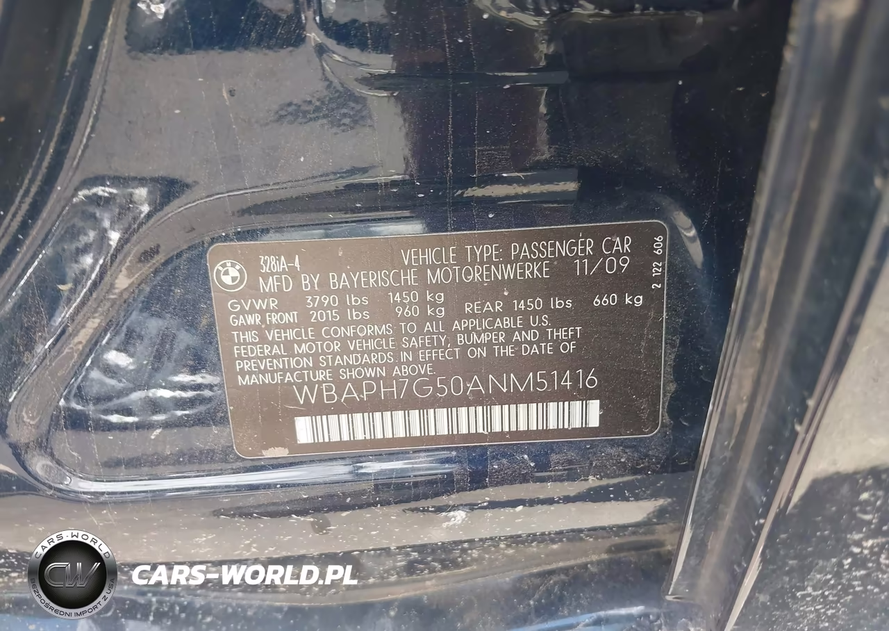 2010 BMW 328I VIN:WBAPH7G50ANM51416 - 9