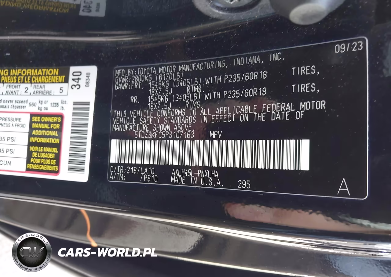 2023 Toyota Sienna Limited VIN:5TDZSKFC5PS107163 - 9
