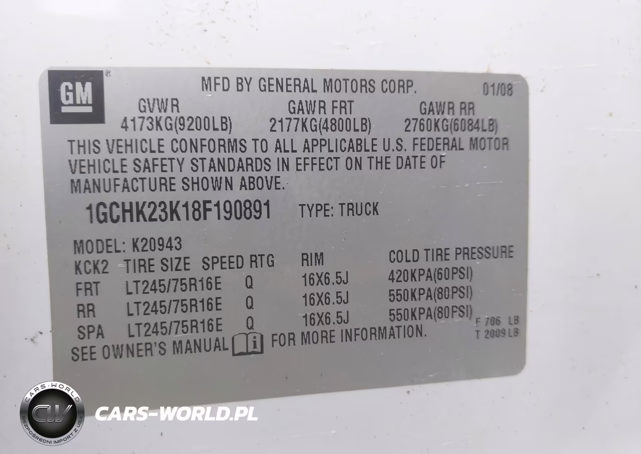 2008 Chevrolet Silverado 2500Hd Work Truck VIN:1GCHK23K18F190891 - 9