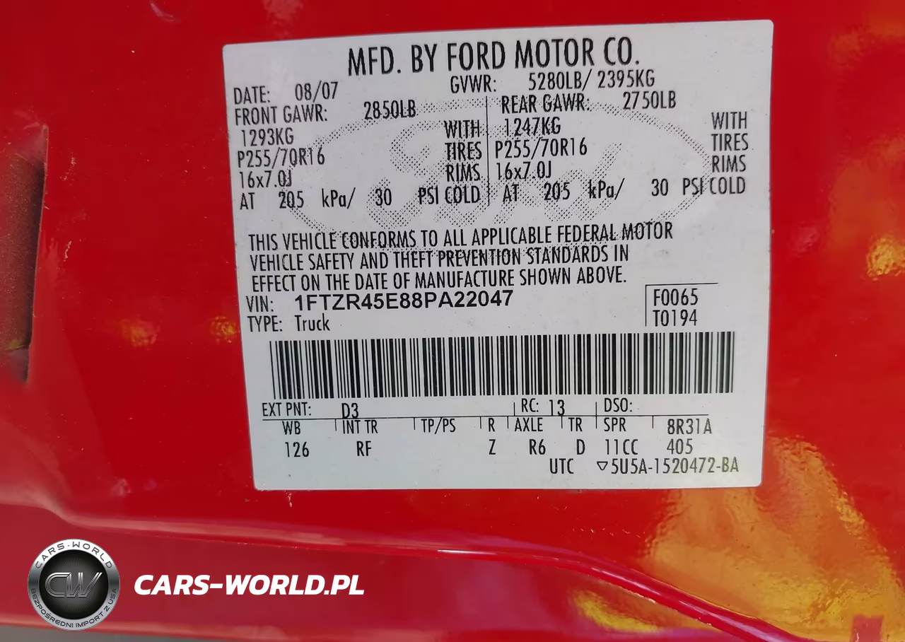 2008 Ford Ranger Fx4 Off-Rd-Sport-Xlt VIN:1FTZR45E88PA22047 - 9